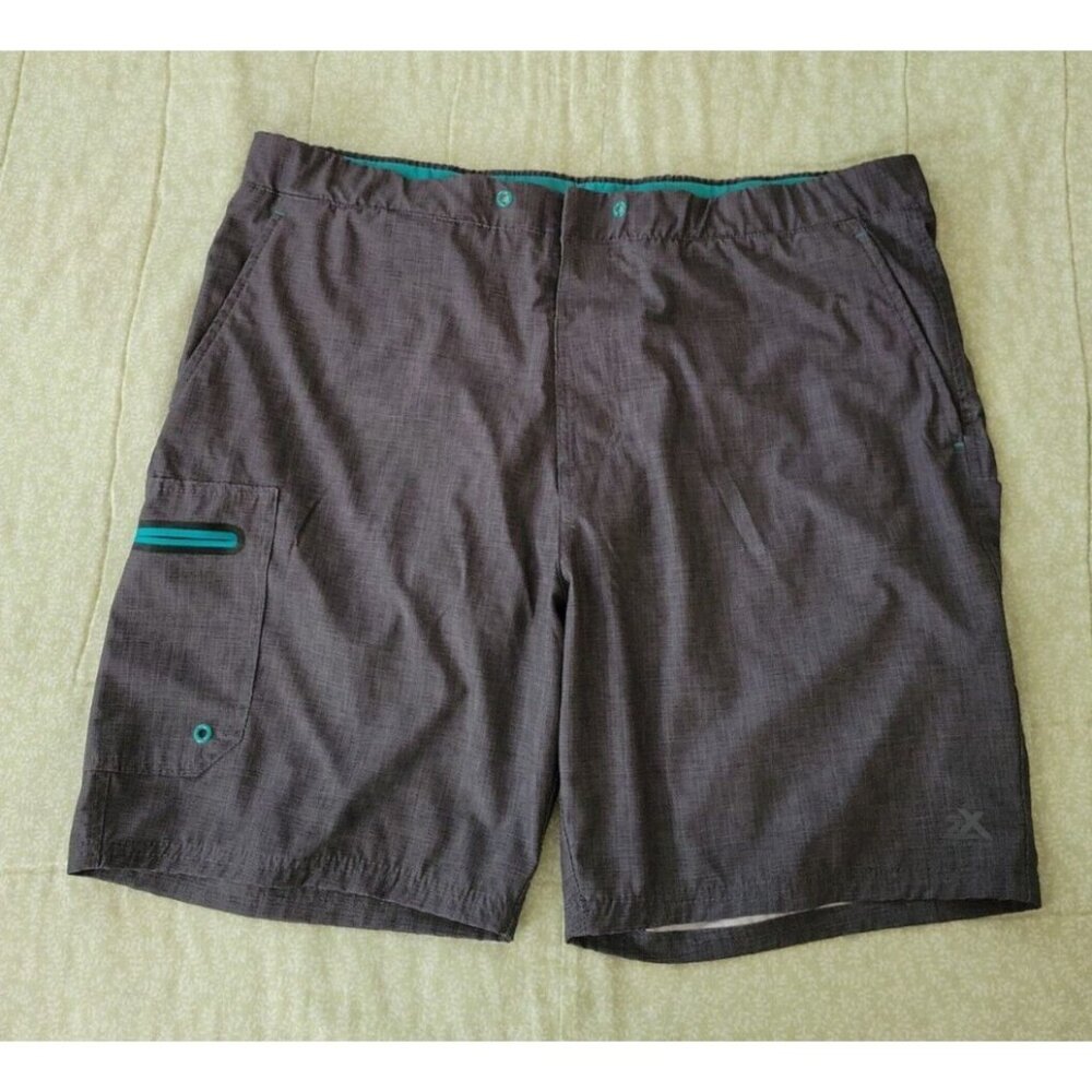 Zeroxposur Travel Shorts Men's Size XL Gray Stretch with Pockets‎ lined